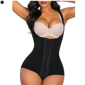 Body Shaper Women Waist Trainer Butt Lifter Slimming Binders Bodysuit Sheath Corset Panties Shapewear (Color: Blcack1, size: S)
