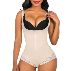 Body Shaper Women Waist Trainer Butt Lifter Slimming Binders Bodysuit Sheath Corset Panties Shapewear (Color: skin2, size: XL)