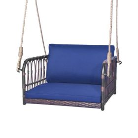 Outdoor & Indoor Single Person Swing Chair with Armrests Cushion (type: Style B, Color: As pic show)